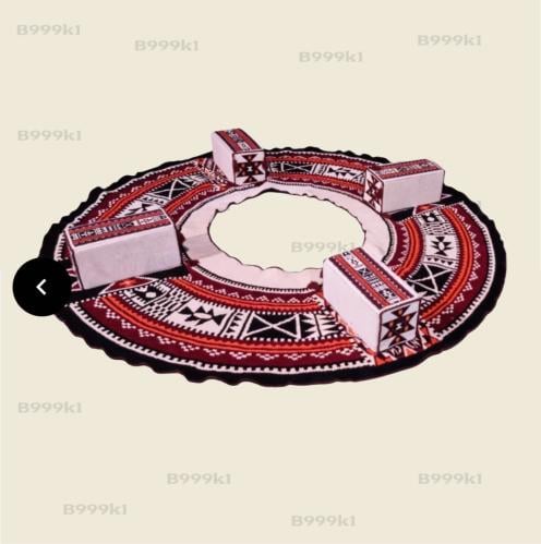 فرشة دائري مع 4 مراكي