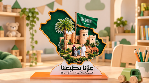 مجسم خريطة المملكة لليوم الوطني