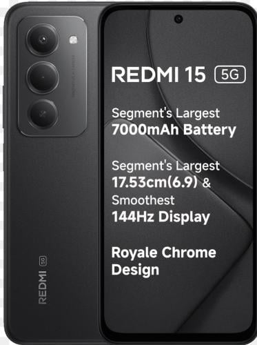 شاومي ريدمي 15 5G، شاشة FHD+ بتردد 144 هرتز، ذاكرة...