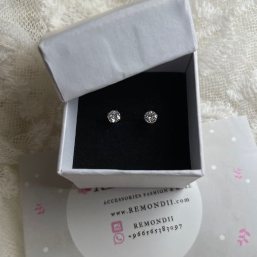 حلق طبي ستيل كرستالات دائري 16g