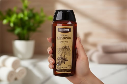 ديب فرش شامبو عشبي بخلاصة زيت الأرغان 500 مل