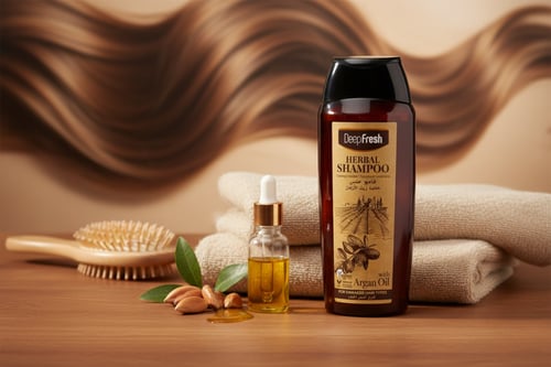 ديب فرش شامبو عشبي بخلاصة زيت الأرغان 500 مل