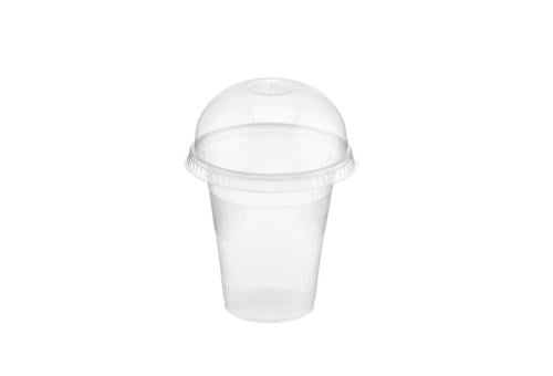 كوب بلاستك 10 Oz بغطاء مقبب للعصير 1000 حبة