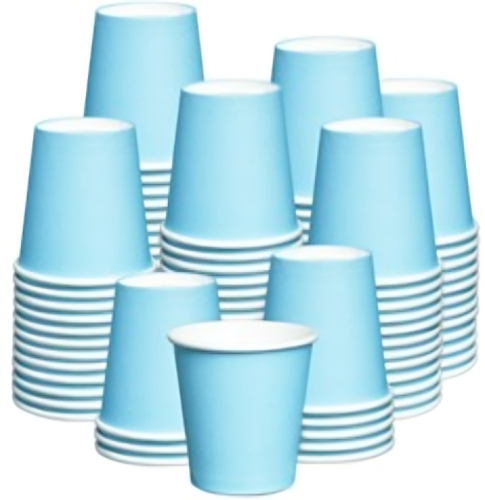 أكواب ورقية أزرق عالية الجودة بدون غطاء 8 أونص 12...