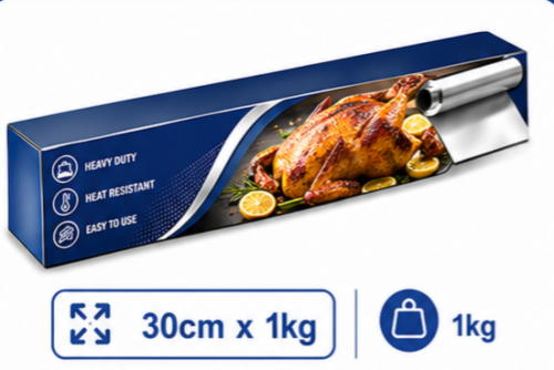 Aluminum foil roll 30 cm – 1 kg 6 cans / carton