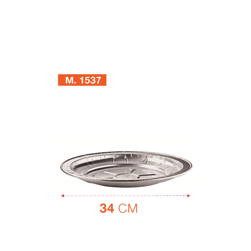 صحن قصدير دائري مقاس 34 سم 50 حبة