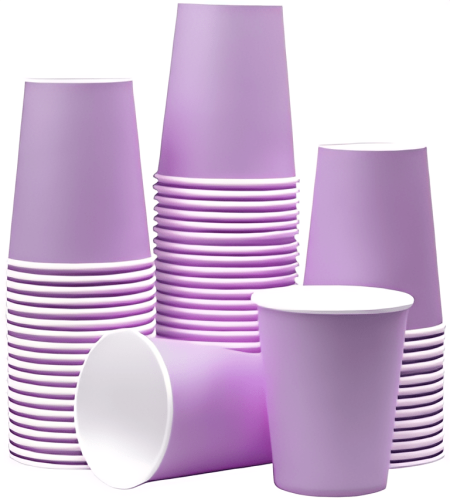 أكواب ورقية موف عالية الجودة بدون غطاء 8 أونص 12 ح...