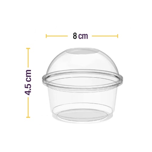 علبة ايسكريم بلاستيك 200مل رقم 2151 / 250 حبة في 2...