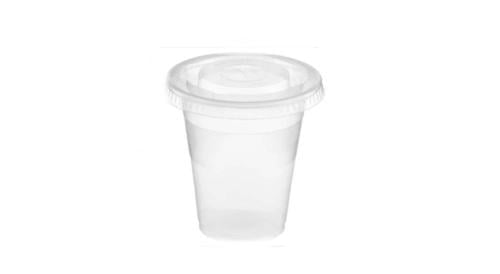 كوب بلاستك بغطاء مقبب للعصير 12 Oz شد1000