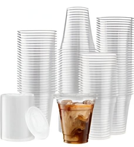 كاسات شفافة بالغطاء 500 مل 8 حبة/ 25 ربطة