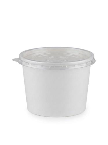 علب شوربة كرافت 8 Oz بغطاء شفاف لون ابيض 1000 حبة