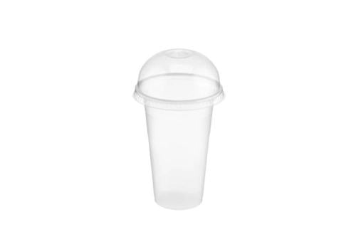 كوب بلاستك 14 Oz بغطاء مقبب للعصير 1000 حبة