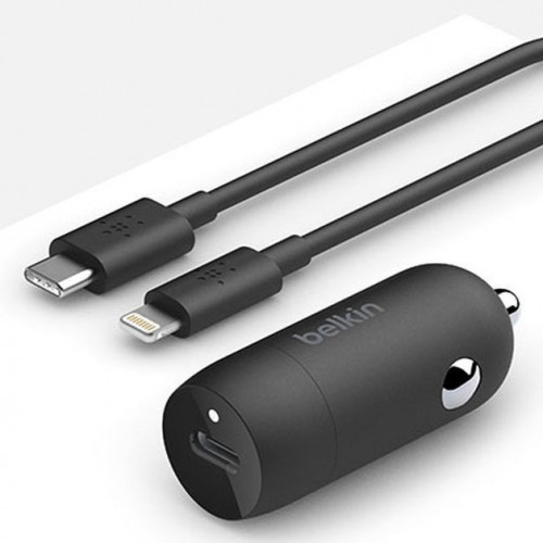 بلكن شاحن سيارة سريع 18 واط + كيبل ايفون