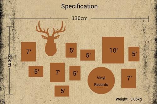 مجموعة إطارات حائط -مميزه بمجسم لرأس غزال عدد 12 ق...