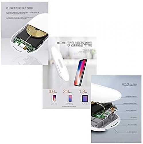 بنك طاقة 10000 ملي امبير شاحن سلكي ولاسلكي سريع ضم...