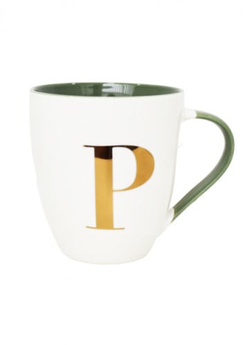 كوب سيراميك بحرف (P) - 510 مل