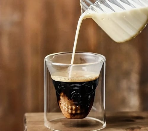 كوب شفاف شكل جمجمة حصري 75مل