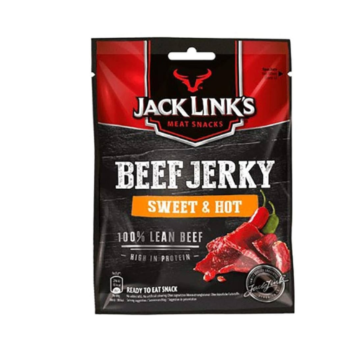 بيف جيركي هاي بروتين لحم بقر مجفف حار وحلو من جاك...