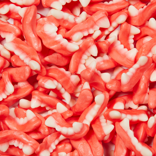 حلاوة جيلي اسنان بالفراولة مستورد بولندا (بالوزن)