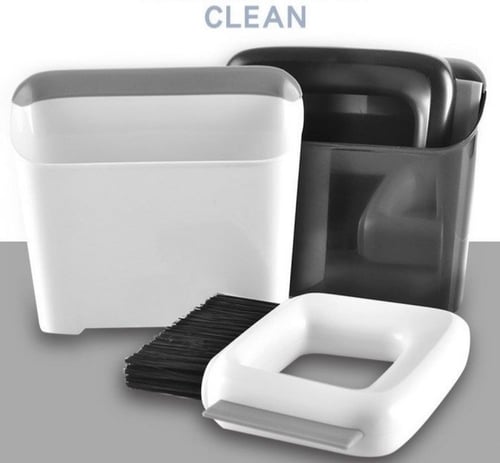 فرشاة تنظيف طاولة تحضير القهوة ابيض