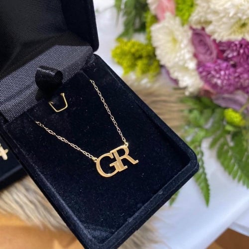 سلس حرفين مطلي ذهب عيار 21