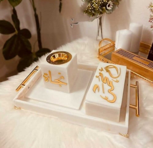 مباخر رخام بالاسم تصميم حسب الطلب