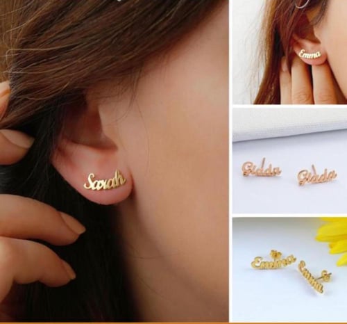 حلق بالاسم أنيقه