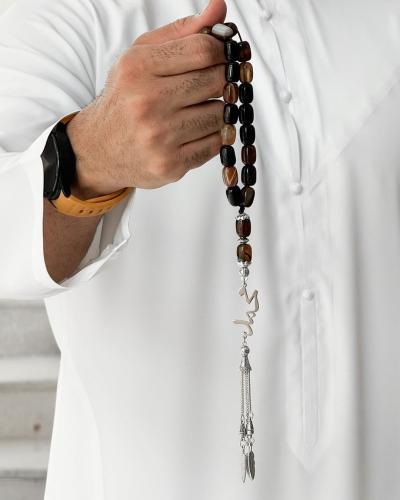 سبحه عقيق بالاسم تصميم حسب الطلب