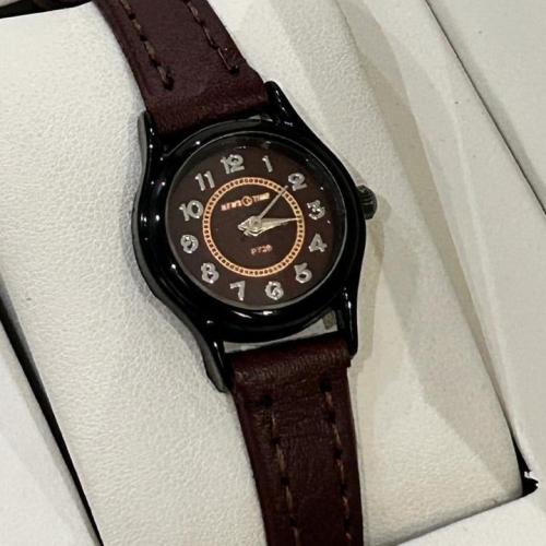 Brown leather watch