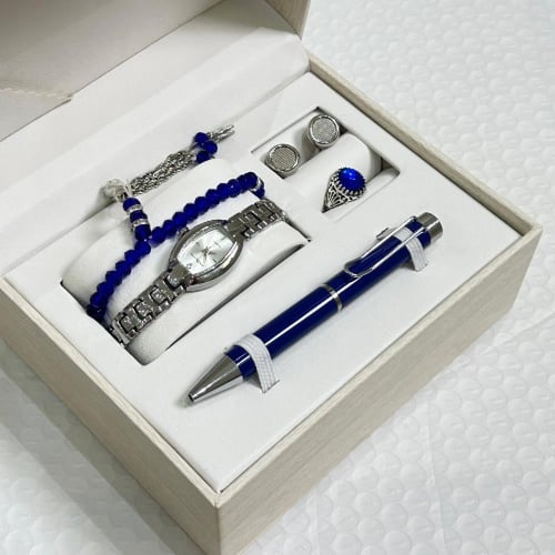 طقم ساعات أطفال مع سبحة وقلم وخاتم - هدية مثالية