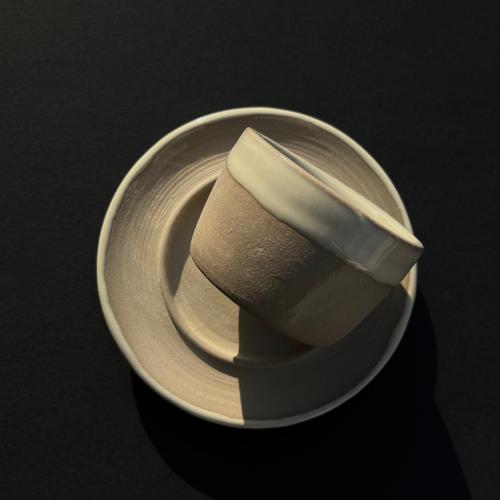 Espresso cup, A plate