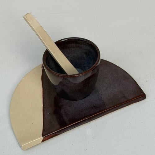 Espresso cup with plate and spoon #28