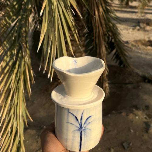 Cup and palm tree server