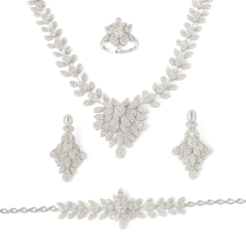 طقم الماس ذهب عيار 18