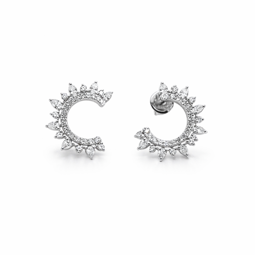 حلق الماس ذهب عيار 18