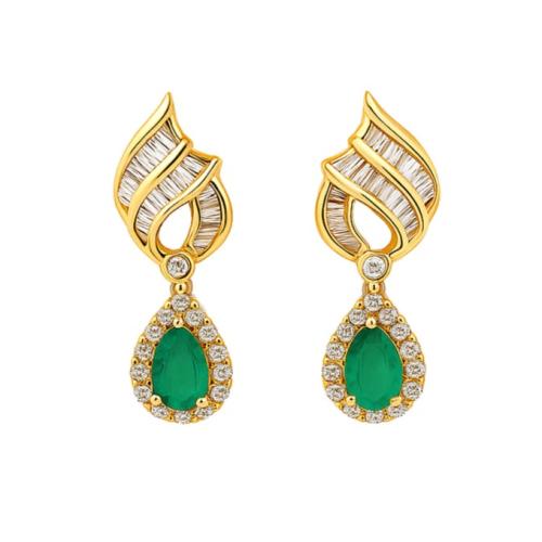 حلق الماس ذهب عيار 18