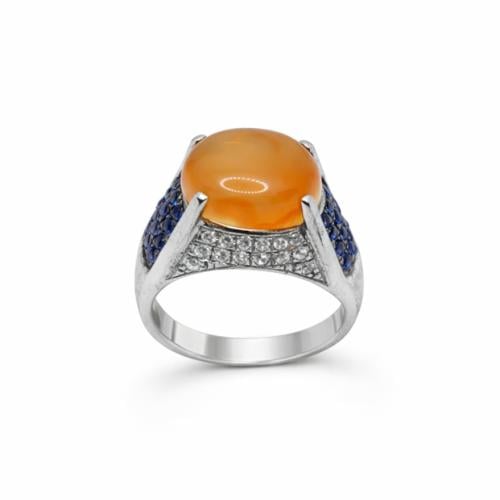 خاتم الماس رجالي فضة عيار 925