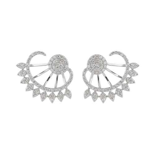 حلق الماس ذهب عيار 18