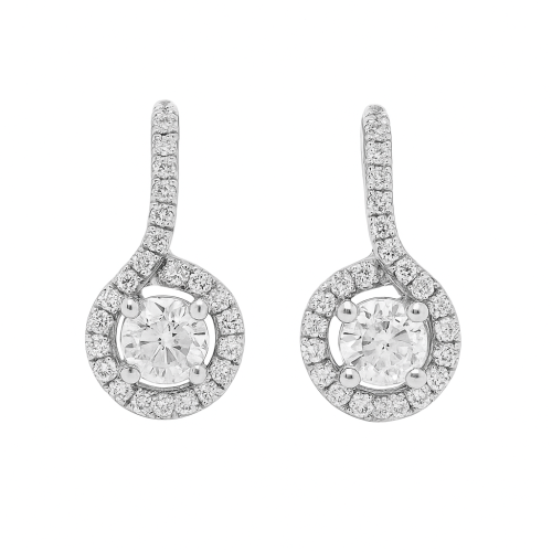 حلق الماس ذهب عيار 18