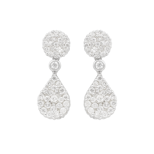 حلق الماس ذهب عيار 18