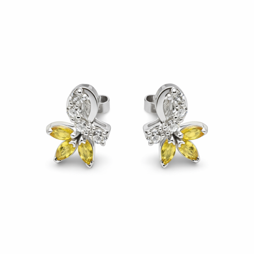 حلق الماس ذهب عيار 18