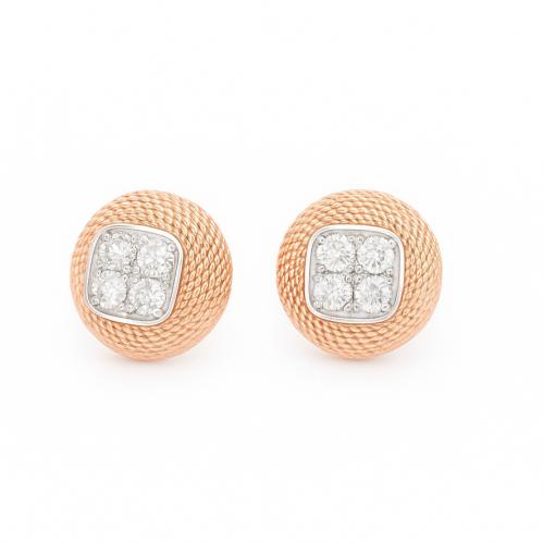 حلق الماس ذهب عيار 18