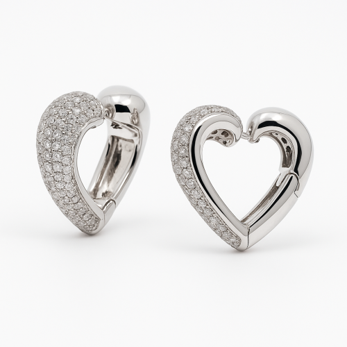 حلق الماس ذهب عيار 18