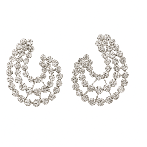 حلق الماس ذهب عيار 18