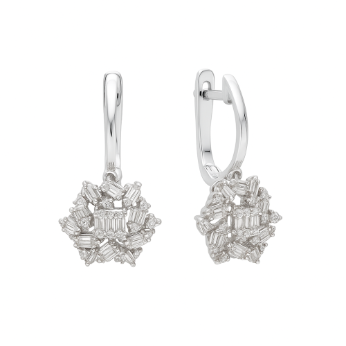 حلق الماس ذهب عيار 18