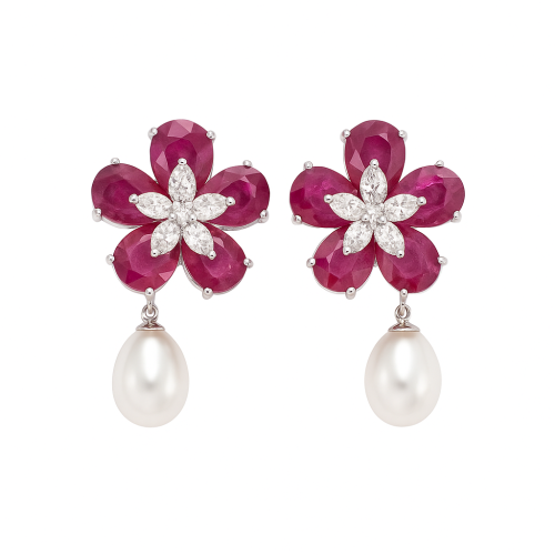 حلق الماس ذهب عيار 18