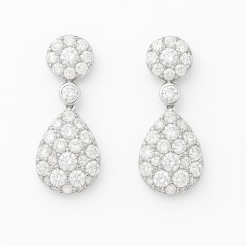 حلق الماس ذهب عيار 18