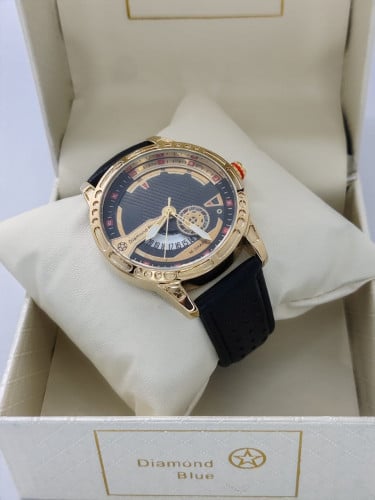 ساعة رجالية جلد A109 دايموند بلو