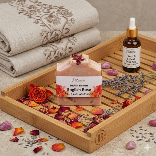 صابون طبيعي عطري للاستحمام برائحة الوردالانجليزي _...