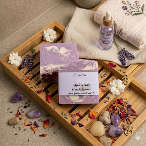 صابون طبيعي عطري للاستحمام برائحة الازهار الفرنسية...